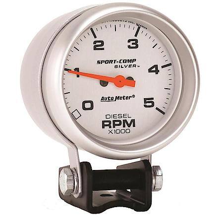Gauge; Tachometer (Diesel); 2 5/8"; 5K RPM; Pedestal; Ultra-Lite