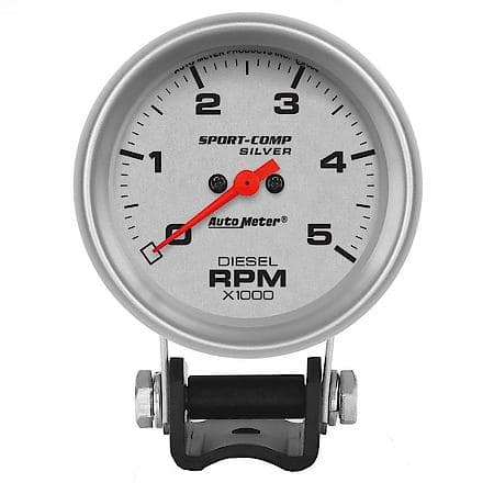 Gauge; Tachometer (Diesel); 2 5/8"; 5K RPM; Pedestal; Ultra-Lite