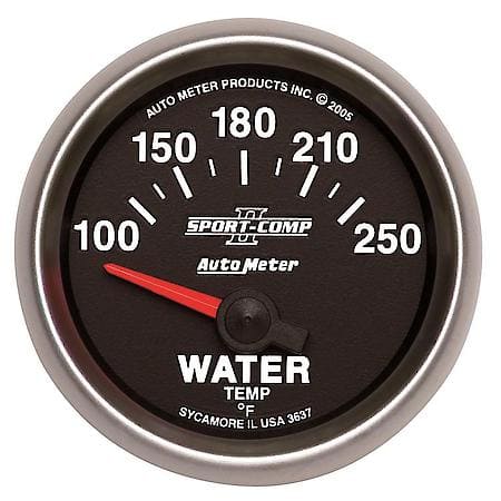 Gauge; Water Temperature; 2 1/16"; 100-250 Deg. F; Electric; Sport-Comp II