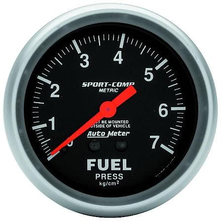 Gauge; Fuel Pressure; 2 5/8"; 7.0Kg/Cm2; Mechanical; Sport-Comp