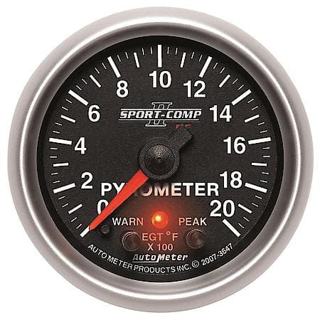 Gauge; Pyrometer (EGT); 2 1/16"; 2000 Deg. F; Stepper Motor With Peak/Warn; Sport-C
