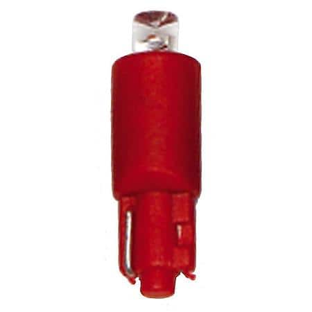 LED Bulb; Replacement; T1-3/4 Wedge; Red; For Monster Tach