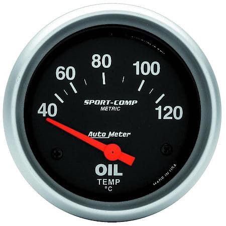 Gauge; Oil Temperature; 2 5/8"; 40-120 Deg. F; Electric; Sport-Comp