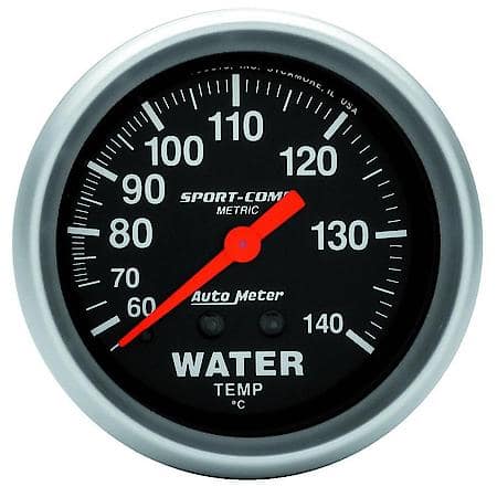 Gauge; Water Temperature; 2 5/8"; 60-140 Deg. C; Mechanical; Sport-Comp