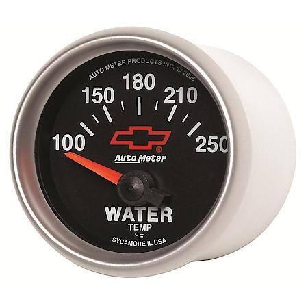 Gauge; Water Temperature; 2 1/16"; 100-250 Deg. F; Electric; GM Bowtie Black