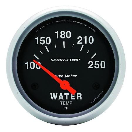 Gauge; Water Temperature; 2 5/8"; 100-250 Deg. F; Electric; Sport-Comp