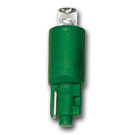 LED Bulb; Replacement; T1-3/4 Wedge; Green; For Monster Tach