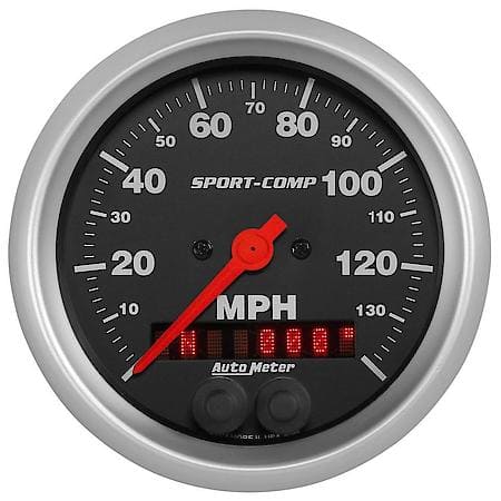 Gauge; Speedometer; 3 3/8"; 140MPH; GPS; Sport-Comp