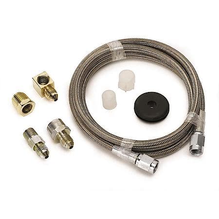 Line; Braided Stainless Steel; 3 Dia.; 4Ft. Length;-3An And 1/8" NPTF Fitting