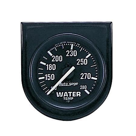 Gauge Console; Water Temperature; 2"; 280  Deg. F; Black Dial; Black Bezel; AutoGauge