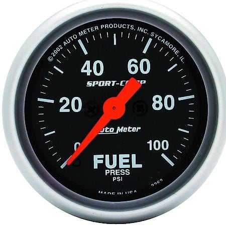 Gauge; Fuel Pressure; 2 1/16"; 100 PSI; Digital Stepper Motor; Sport-Comp