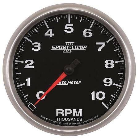 Gauge, Tachometer, 5", 10K RPM, In-Dash, Sport-Comp II