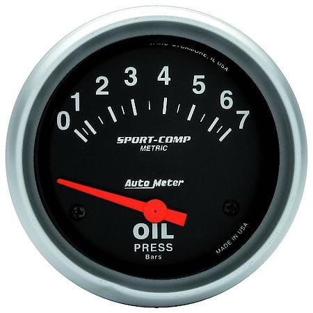 Gauge; Oil Pressure; 2 5/8"; 7 Bar; Electric; Sport-Comp