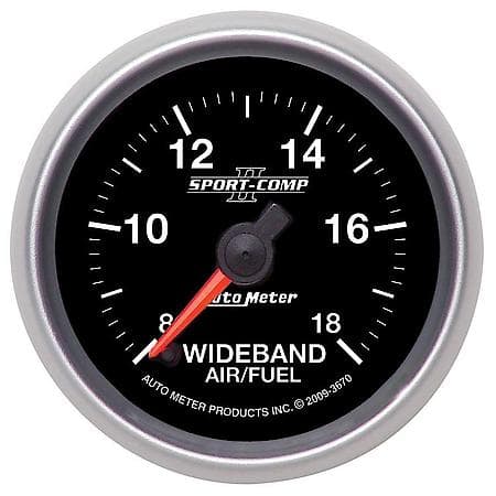 Gauge; Air/Fuel Ratio-Wideband; Analog; 2 1/16"; 8 1-18 1; Stepper Motor; Sport II
