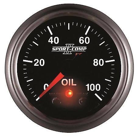 Gauge; Oil Press; 2 1/16"; 100 PSI; Digital Stepper Motor With Peak/Warn; Sport-Co