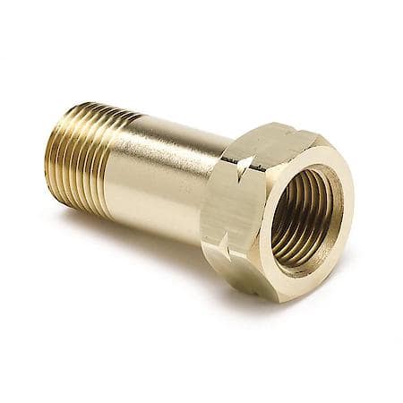 Fitting; Adapter; 3/8" NPT Male; Extension; Brass; For Auto Gauge Mechanical Temperature