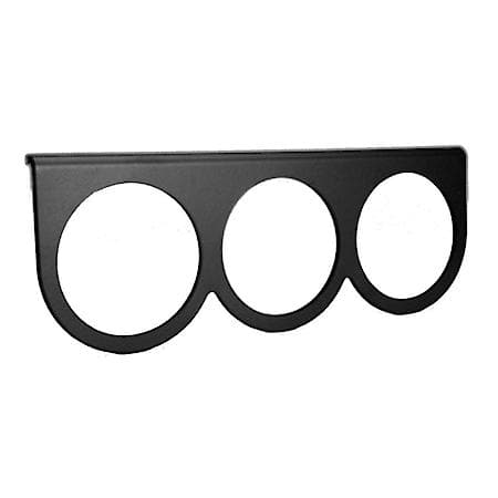 Gauge Mounting Panel; Triple; 2 5/8"; Black; Aluminum