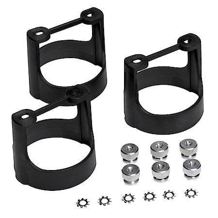 Gauge Bracket Kit; 2 5/8"; Black Composite; Qty 3