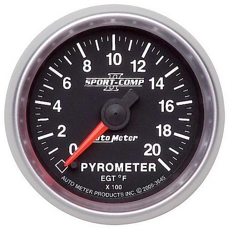 Gauge; Pyrometer (EGT); 2 1/16"; 2000 Deg. F; Digital Stepper Motor; Sport-Comp