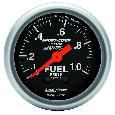 Gauge; Fuel Pressure; 2 1/16"; 1.0Kg/Cm2; Mechanical; Sport-Comp