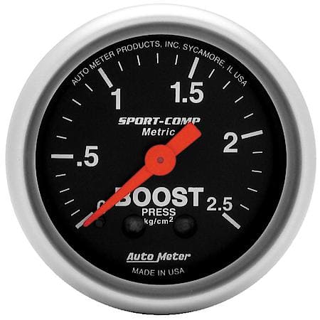 Gauge; Boost; 2 1/16"; 2.5Kg/Cm2; Mechanical; Sport-Comp