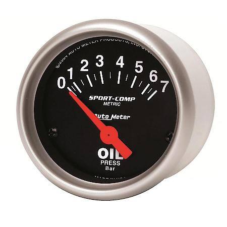 Gauge; Oil Pressure; 2 1/16"; 7 Bar; Electric; Sport-Comp