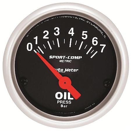 Gauge; Oil Pressure; 2 1/16"; 7 Bar; Electric; Sport-Comp