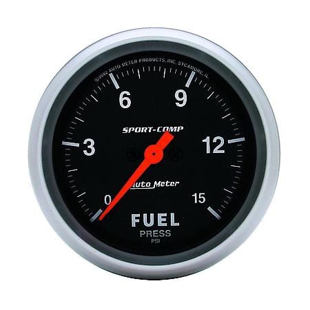 Gauge; Fuel Pressure; 2 5/8"; 15 PSI; Digital Stepper Motor; Sport-Comp