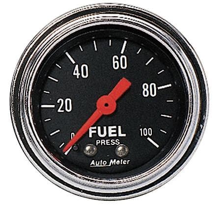 Gauge; Fuel Pressure; 2 1/16"; 100 PSI; Mechanical; Traditional Chrome