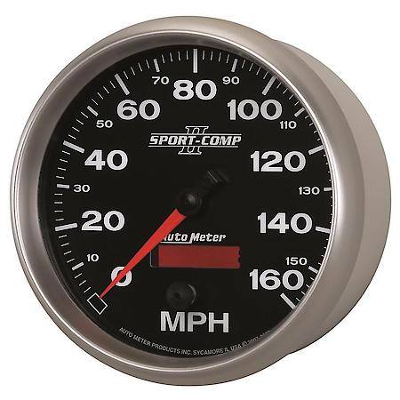 Gauge; Speedometer; 5"; 160MPH; Electrical Programmable; Sport-Comp II
