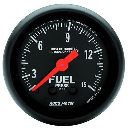 Gauge; Fuel Press; 2 1/16"; 15 PSI; Mechanical; Z-Series
