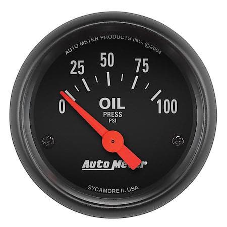 Gauge; Oil Pressure; 2 1/16"; 100 PSI; Electric; Z-Series