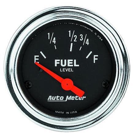 Gauge; Fuel Level; 2 1/16"; 16Oe To 158Of; Electric; Traditional Chrome