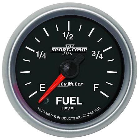 Gauge; Fuel Level; 2 1/16"; 0-280O Programmable; Sport-Comp II