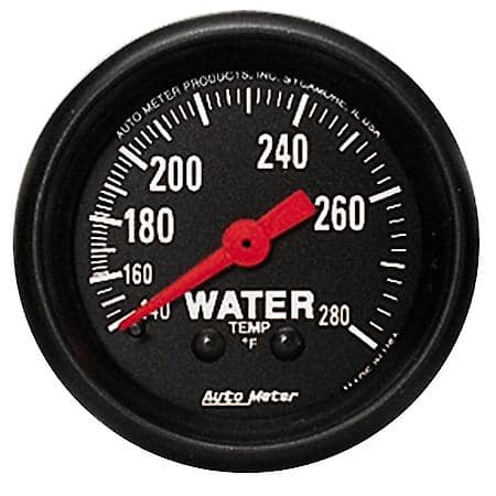 Gauge; Water Temperature; 2 1/16"; 140-280 Deg. F; Mechanical; Z-Series