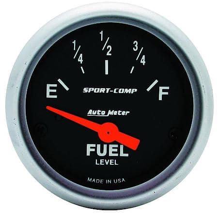 Gauge; Fuel Level; 2 1/16"; 0Oe To 30Of; Electric; Sport-Comp