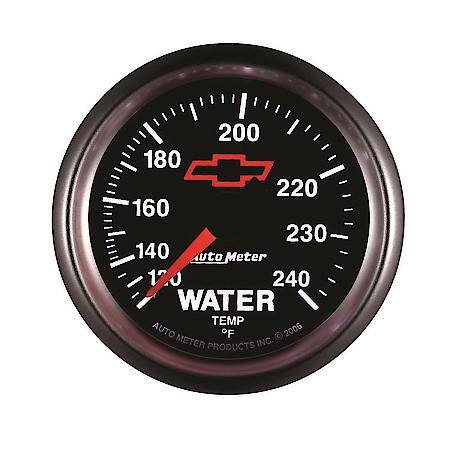 Gauge; Water Temperature; 2 1/16"; 120-240 Deg. F; Mechanical; GM Bowtie Black