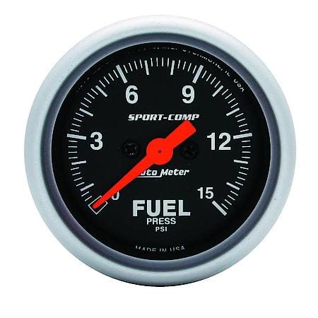Gauge; Fuel Pressure; 2 1/16"; 15 PSI; Digital Stepper Motor; Sport-Comp