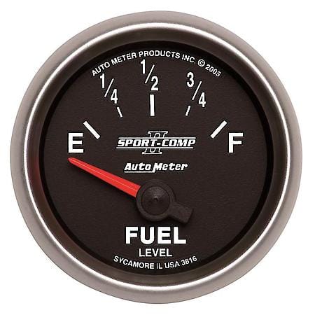 Gauge; Fuel Level; 2 1/16"; 240Oe To 33Of; Electric; Sport-Comp II