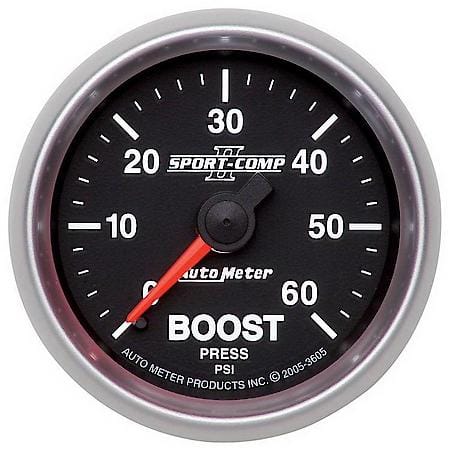 Gauge; Boost; 2 1/16"; 60 PSI; Mechanical; Sport-Comp II