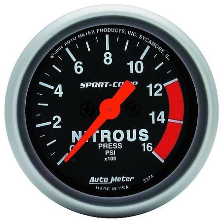 Gauge; Nitrous Pressure; 2 1/16"; 1600 PSI; Digital Stepper Motor; Sport-Comp