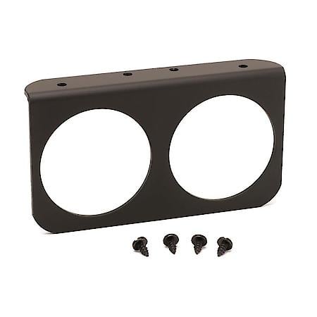 Gauge Mounting Panel; Dual; 2 5/8"; Black; Aluminum
