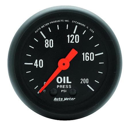 Gauge; Oil Press; 2 1/16"; 200 PSI; Mechanical; Z-Series