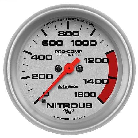 Gauge; Nitrous Press; 2 5/8"; 1600 PSI; Digital Stepper Motor; Ultra-Lite