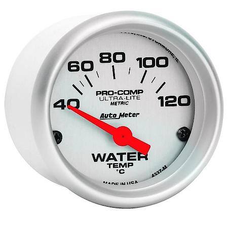 Gauge; Water Temperature; 2 1/16"; 40-120Deg.C; Electric; Ultra-Lite