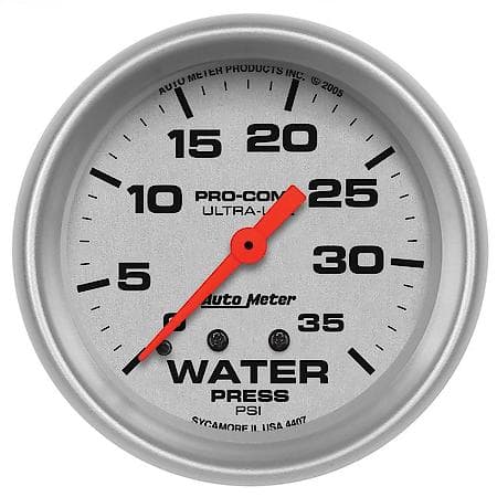 Gauge; Water Pressure; 2 5/8"; 35 PSI; Mechanical; Ultra-Lite