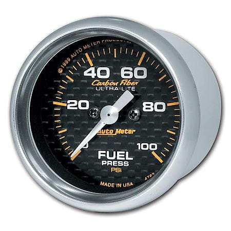 Gauge; Fuel Pressure; 2 1/16"; 100 PSI; Digital Stepper Motor; Carbon Fiber
