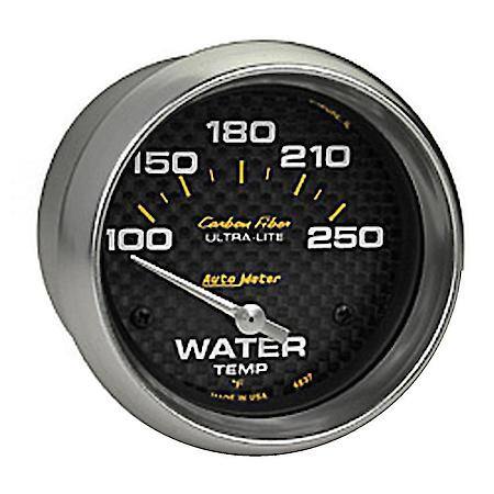 Gauge; Water Temperature; 2 5/8"; 100-250 Deg. F; Electric; Carbon Fiber