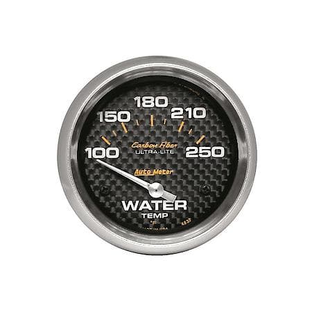 Gauge; Water Temperature; 2 5/8"; 100-250 Deg. F; Electric; Carbon Fiber
