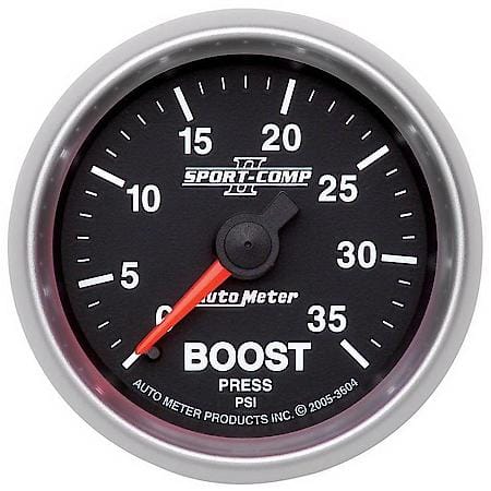 Gauge; Boost; 2 1/16"; 35 PSI; Mechanical; Sport-Comp II
